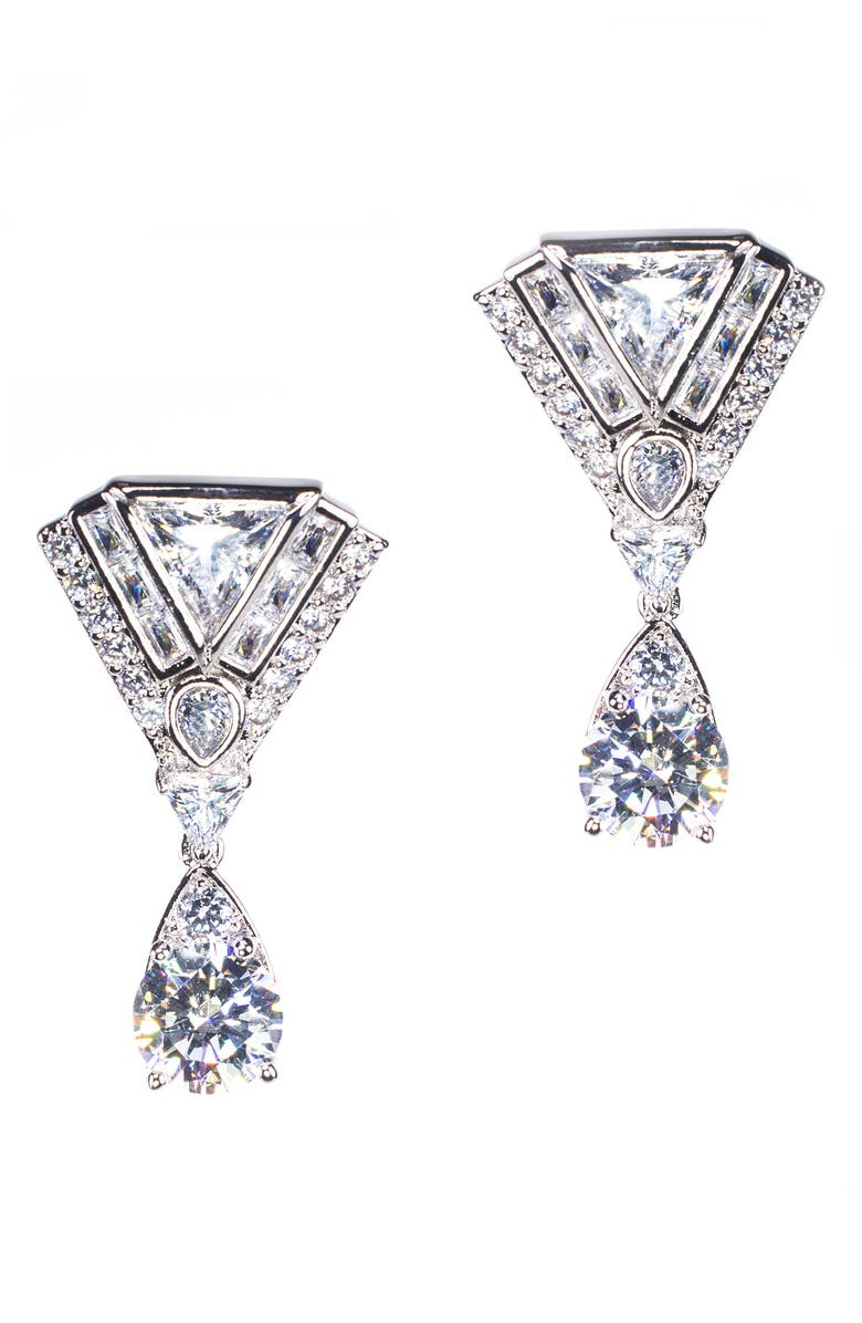 CZ by Kenneth Jay Lane Multi CZ Vintage Drop Earrings, Main, color,