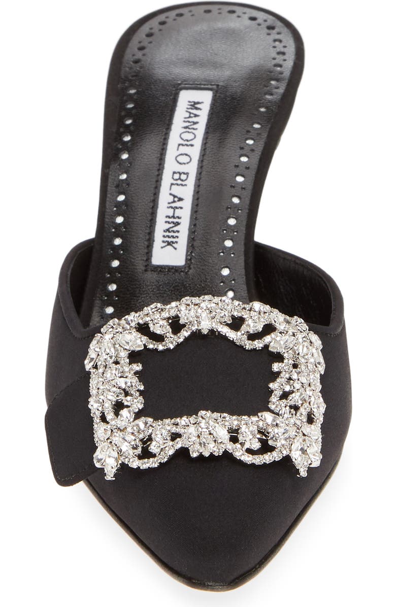 Manolo Blahnik Maysale Buckle Pointed Toe Mule, Alternate, color,