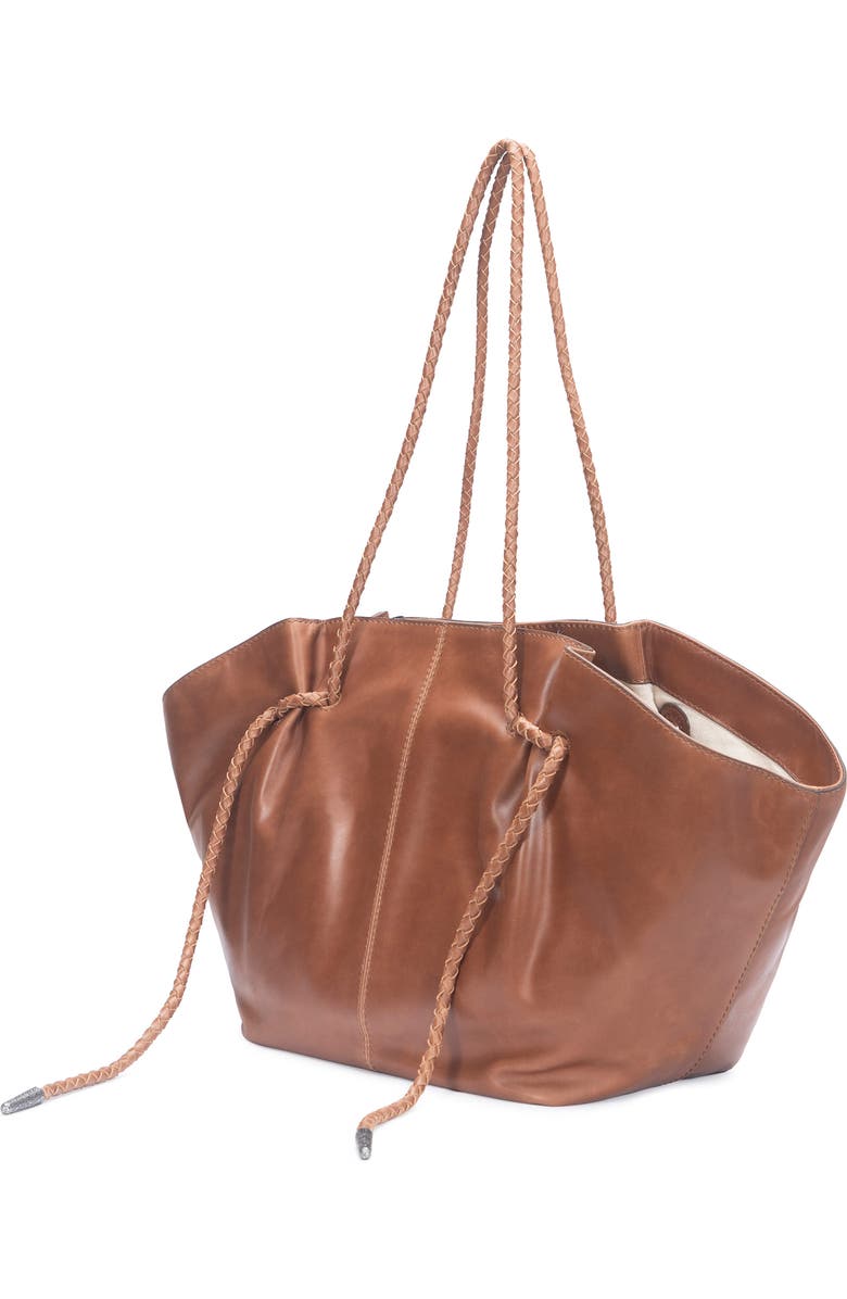 Frye Caroline Leather Shopper, Alternate, color, Cognac