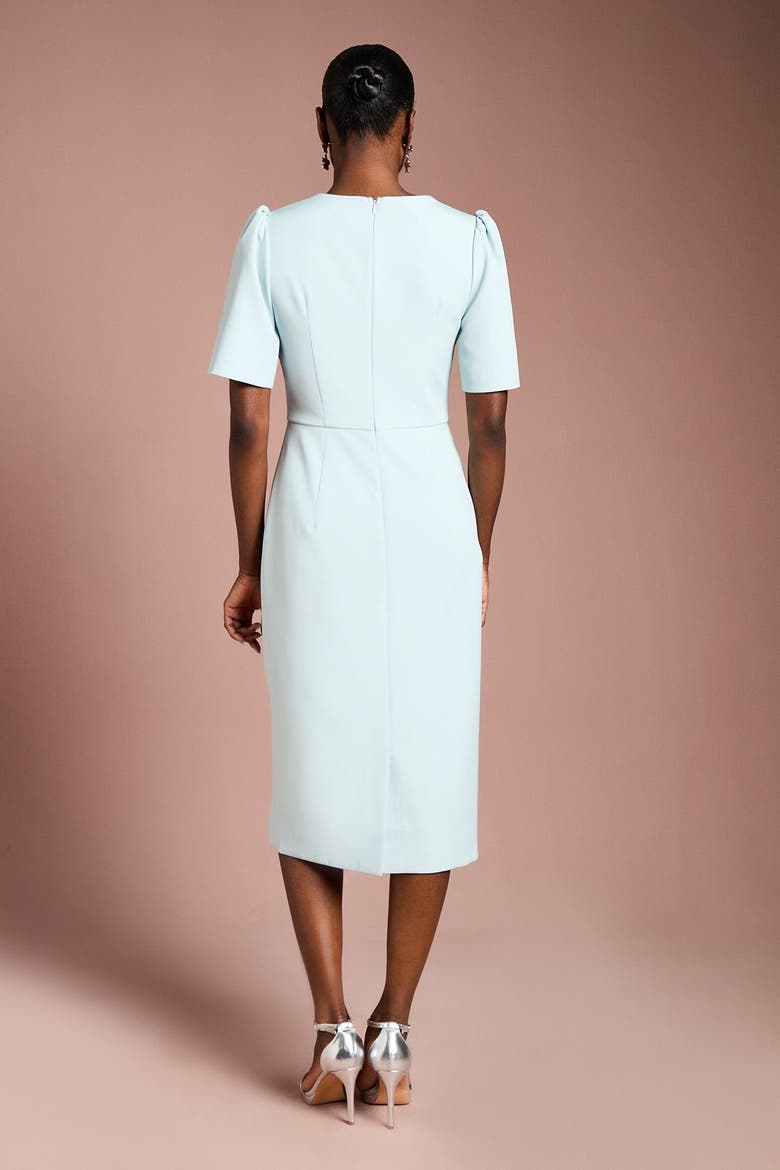 Corset Pencil Dress, Alternate, color, Duck Egg