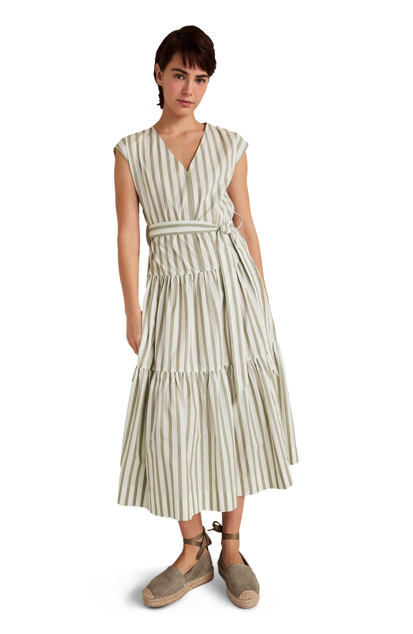 selected Ivory/Vetiver Stripe