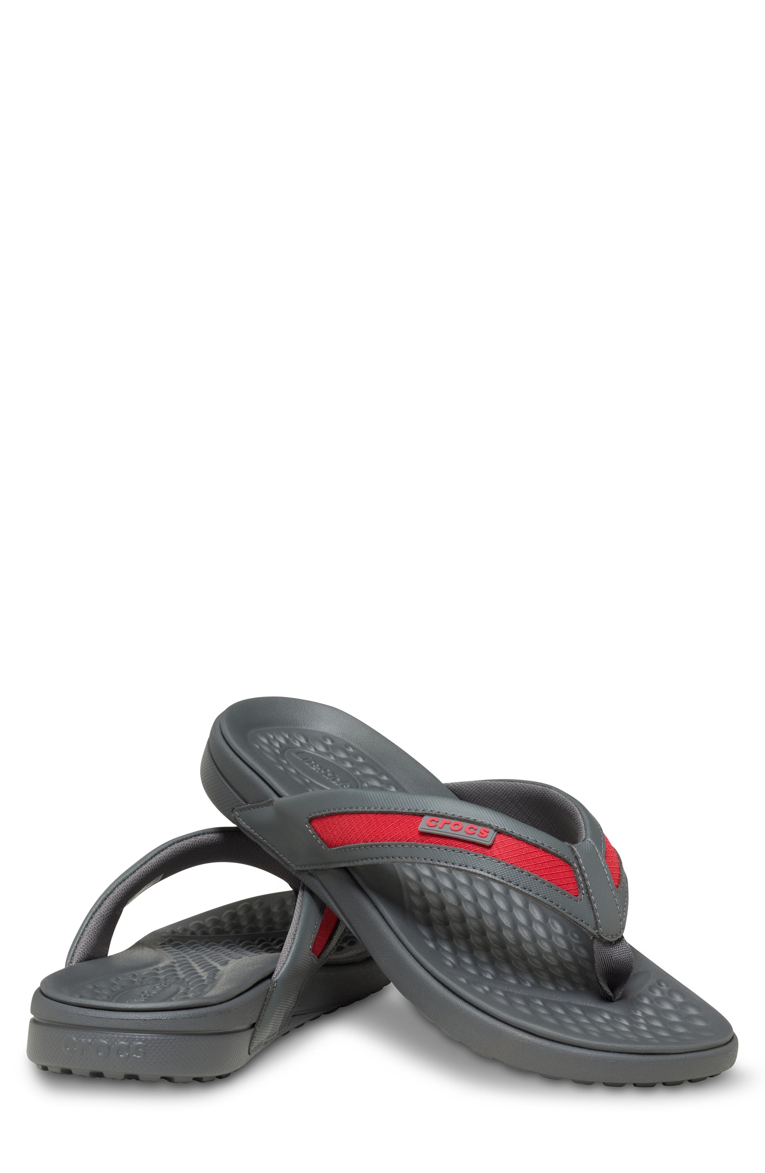 Yukon Sport Flip Flop, Alternate, color, SLATE GREY/ FLAME