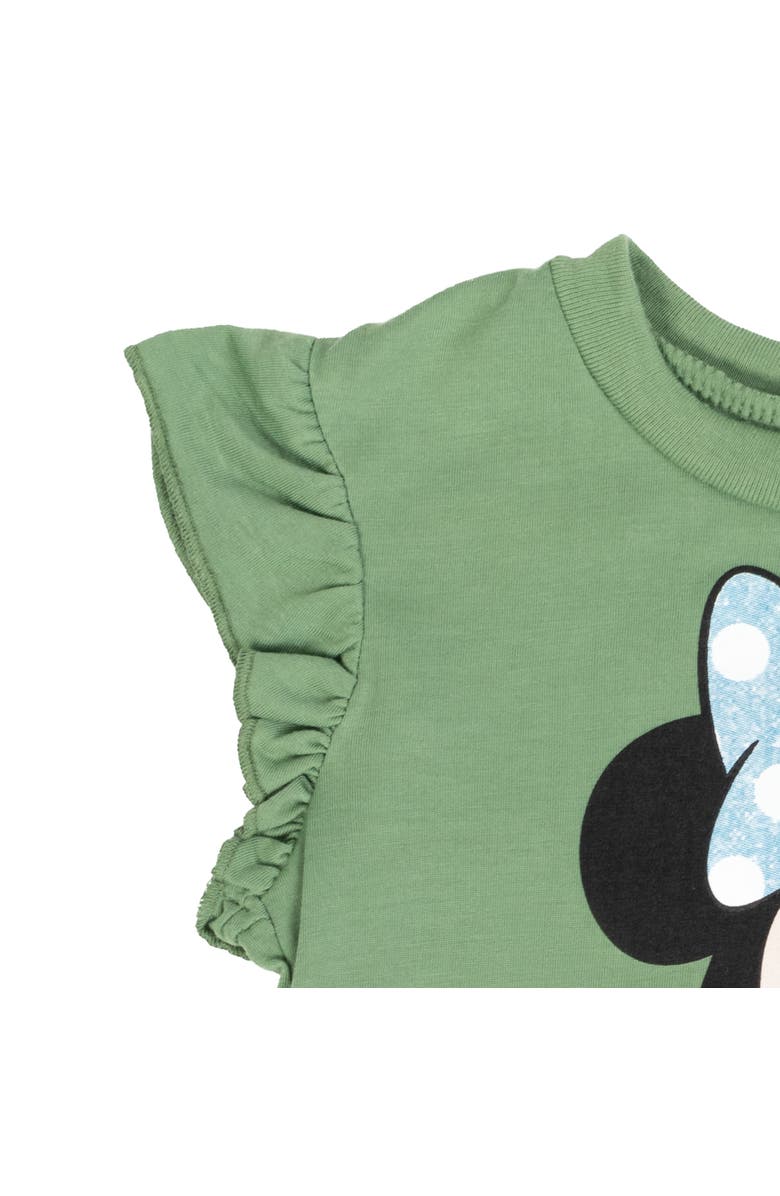 Disney Minnie Mouse 2-Piece Top and Shorts Set, Alternate, color, Green Rainbow Minnie