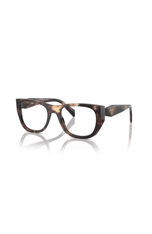 Prada 50mm Irregular Optical Glasses In Black