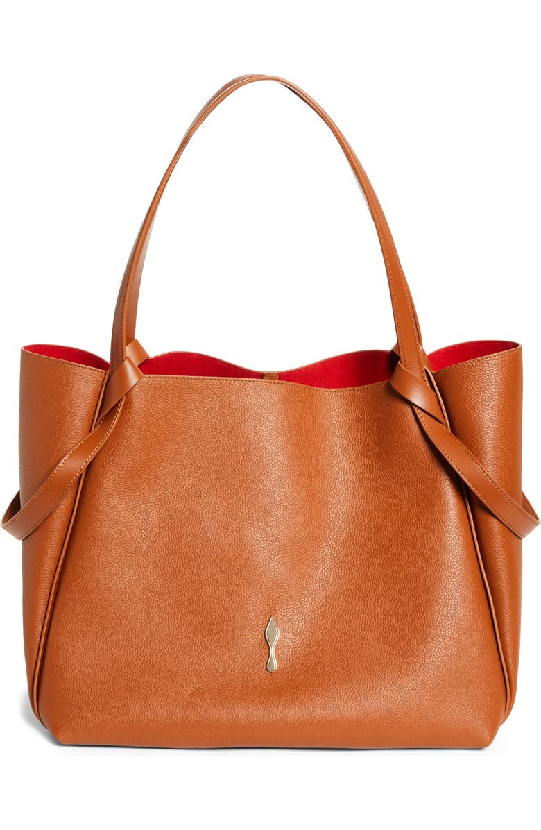 Christian Louboutin Large Bettina Leather Tote, Main, color, Bg71 Cuoio