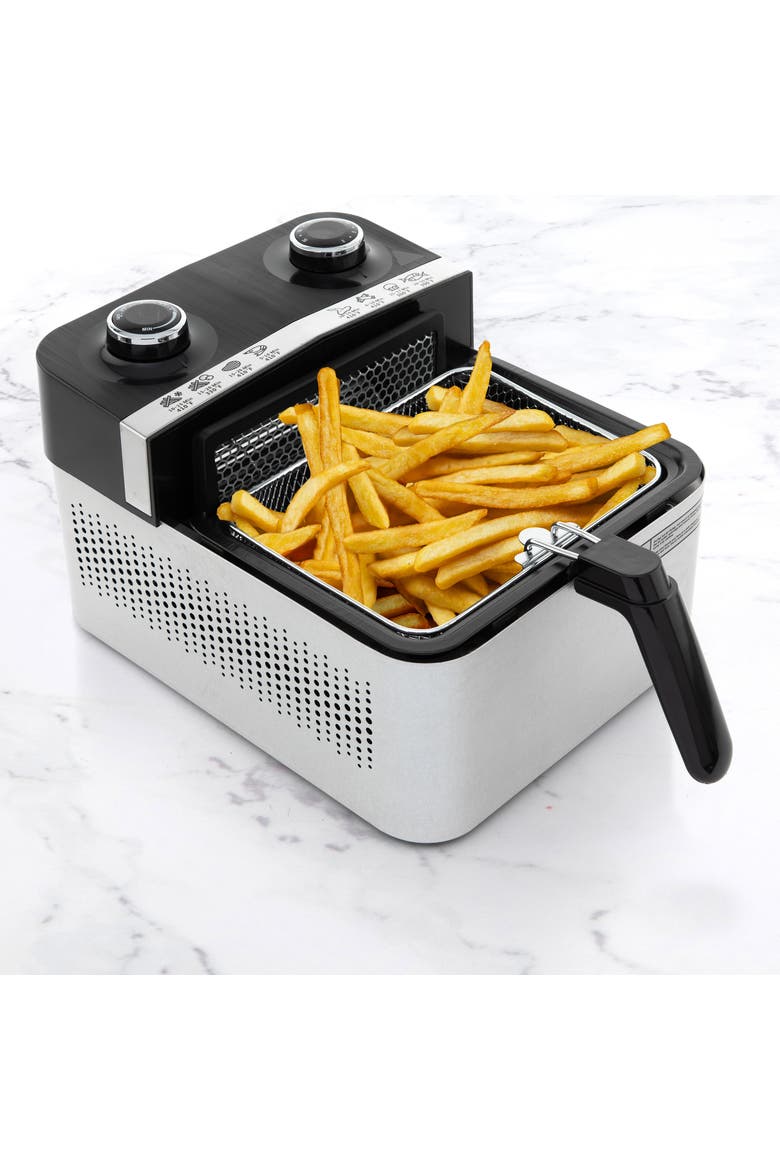 3.4 Quart Rapid Electric Air Fryer in Stainless Steel, Alternate, color, Black