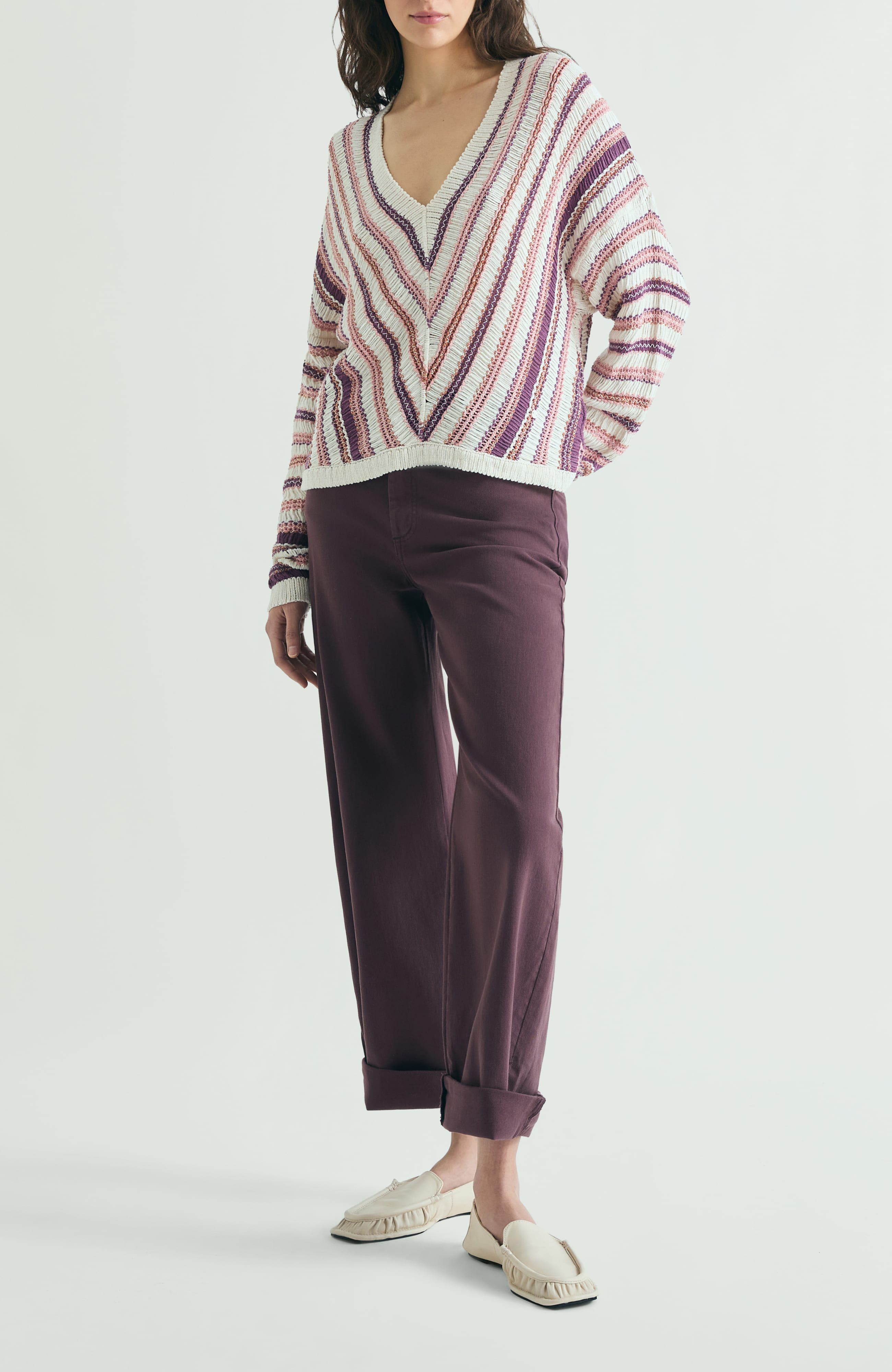 Multicolored Striped Sweater - image 2