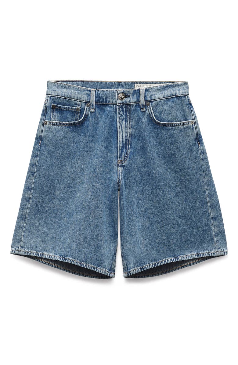 rag & bone Mckenna High Waist Denim Bermuda Shorts, Main, color,