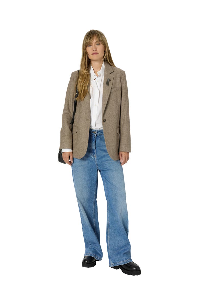 GERARD DAREL Nellys Herringbone Straight Jacket, Alternate, color, String