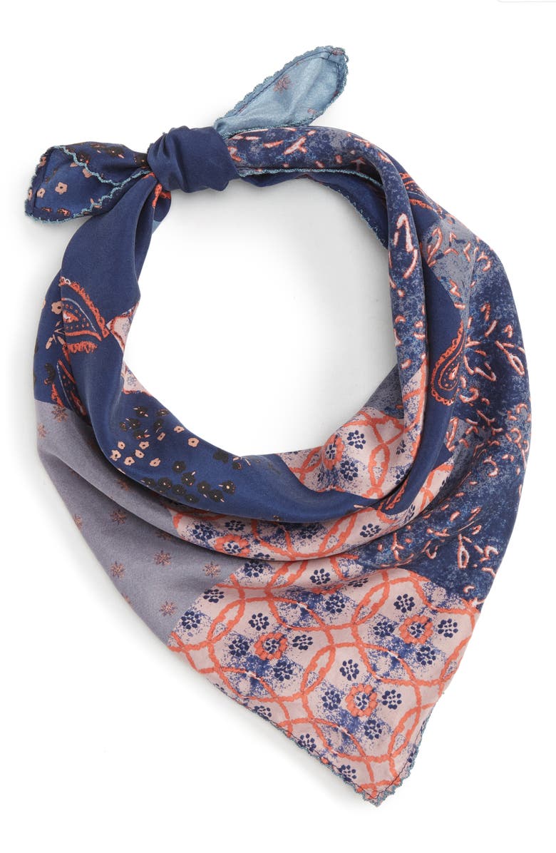 Treasure & Bond Paisley Meadow Square Silk Scarf, Alternate, color,