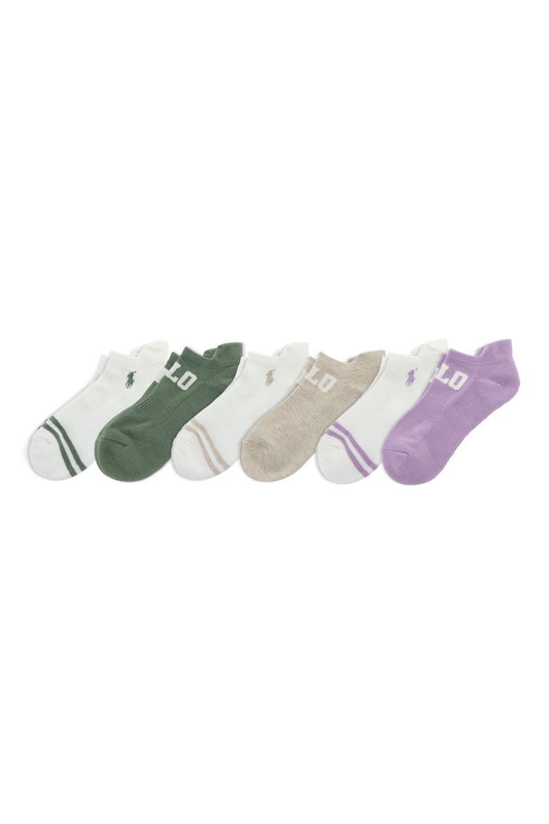Assorted 6-Pack Low Cut Socks, Main, color, LIGHT ASSORTED