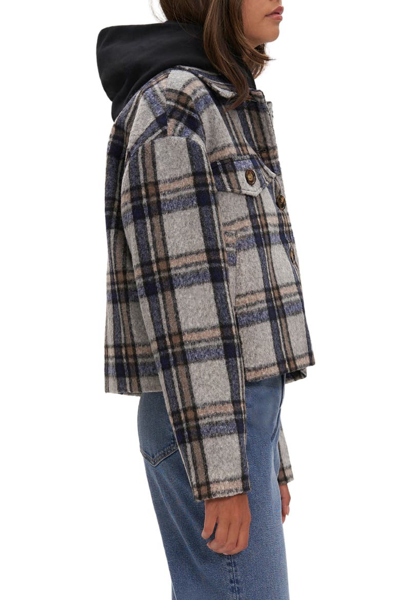 Plaid Crop Shacket, Alternate, color, ITALIAN CLAY