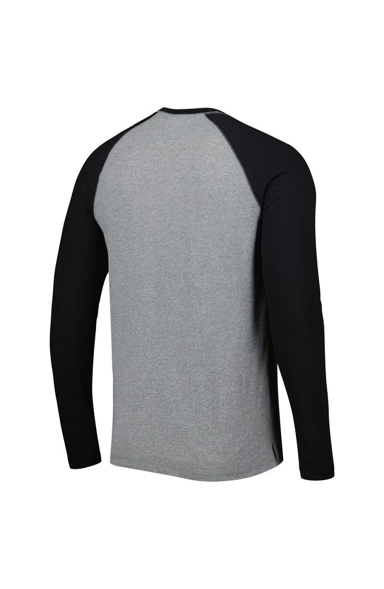 BOXERCRAFT Men's Black/Heathered Gray El Paso Chihuahuas Long Sleeve Baseball T-Shirt, Alternate, color,