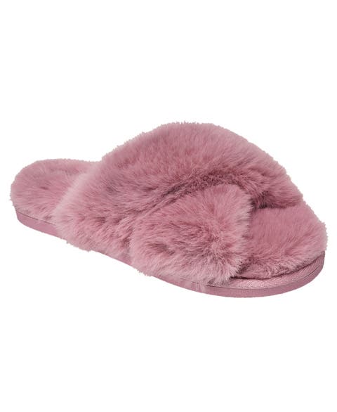 X-Band Faux Fur Slipper