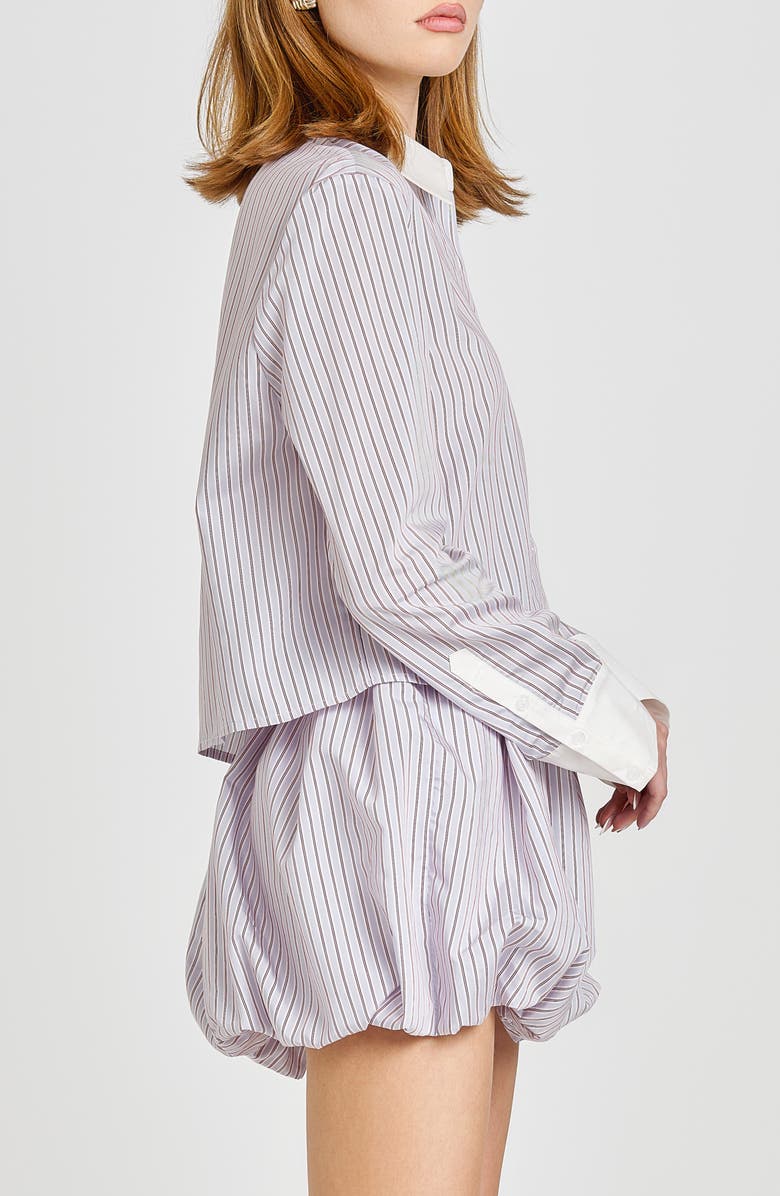 WAYF Bonnie Stripe Button-Up Shirt, Alternate, color, Blue/ Bur Stripe