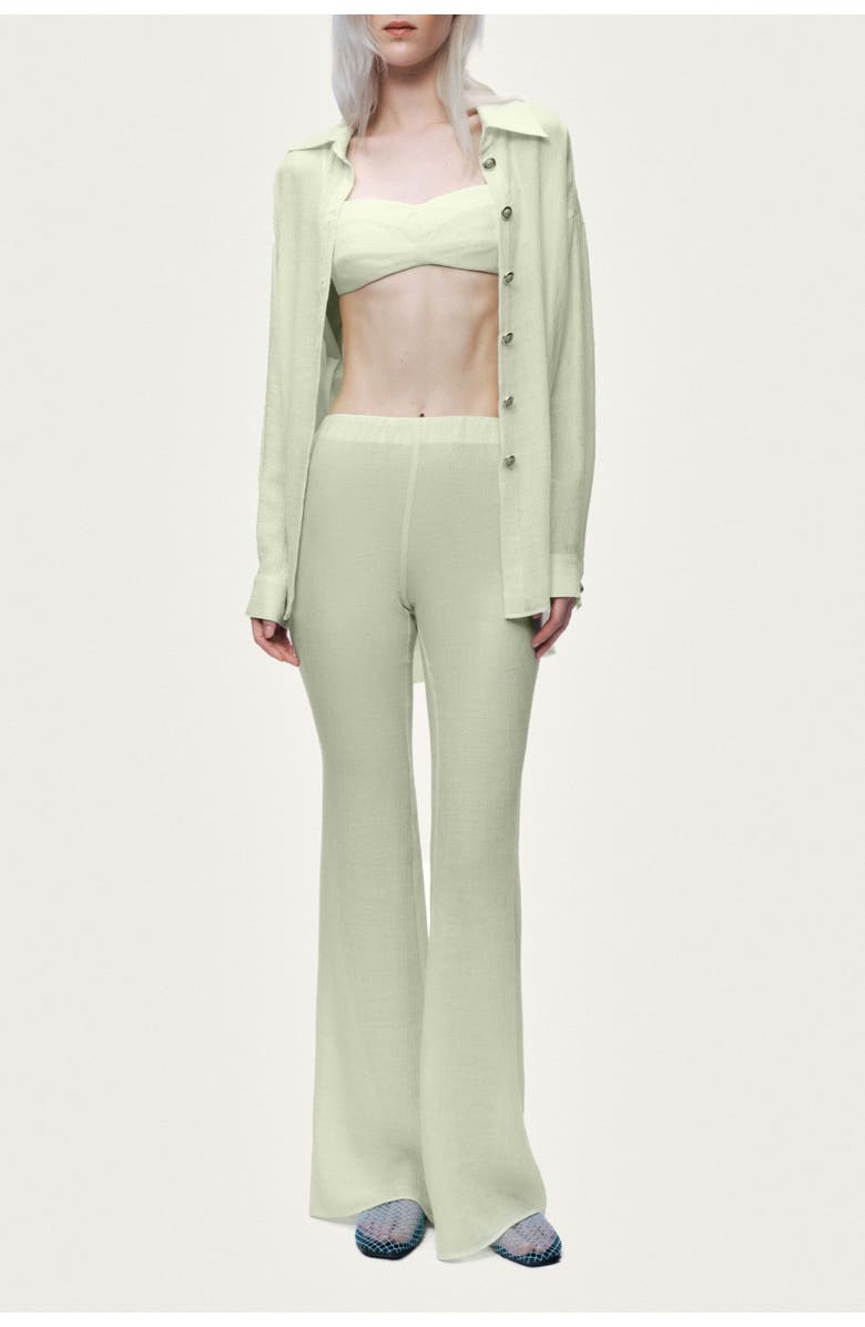 Nocturne Bustier Set Shirt, Alternate, color, Mint Green
