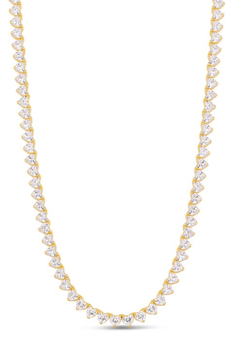 Heart Tennis Necklace