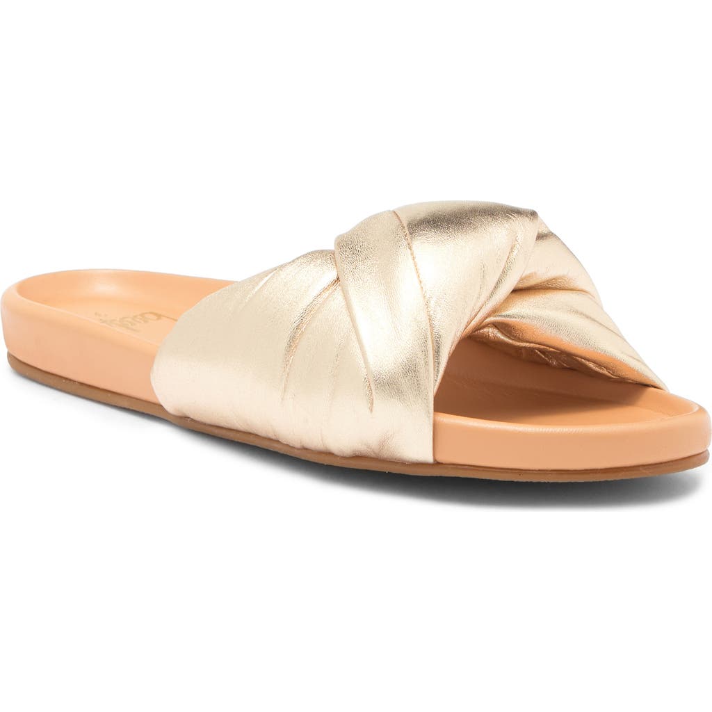 Beek Tesia Slide Sandal In Gold Metallic