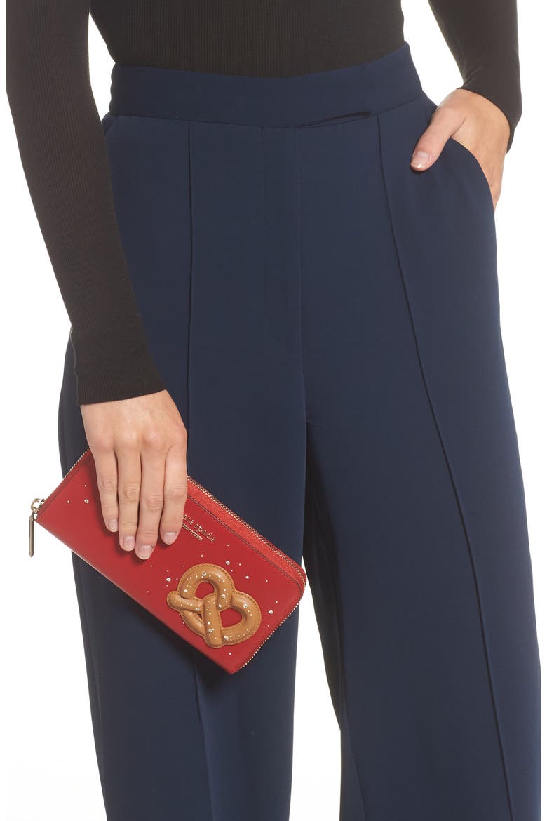 on a roll zip clutch, Alternate, color, LAVA FALLS