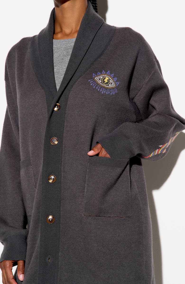 Spiritual Gangster Cosmic Love Estelle Cardigan, Alternate, color, Ash