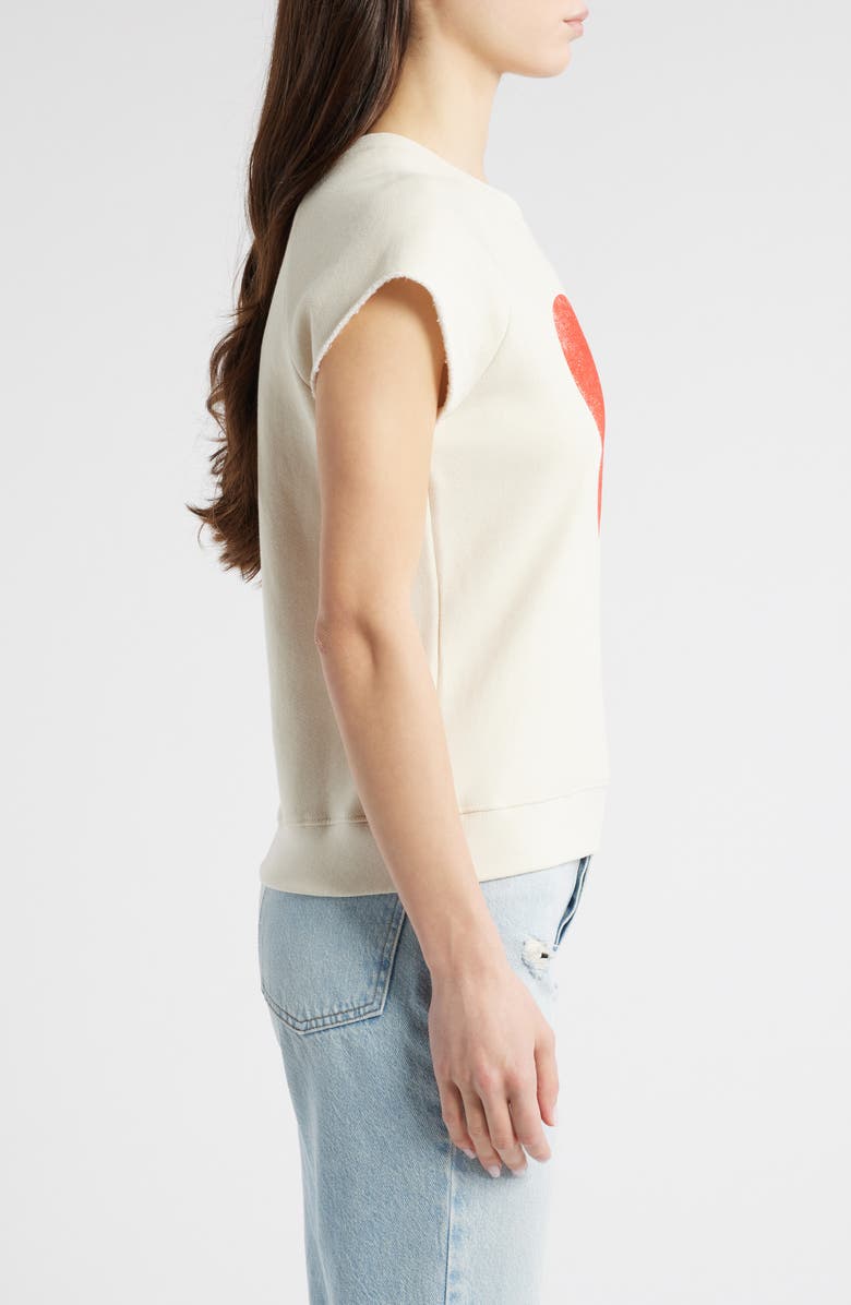 Daydreamer Heart Cutoff Short Sleeve Sweatshirt, Alternate, color, 