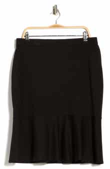 KASPER Flounce Hem Pull-On Skirt