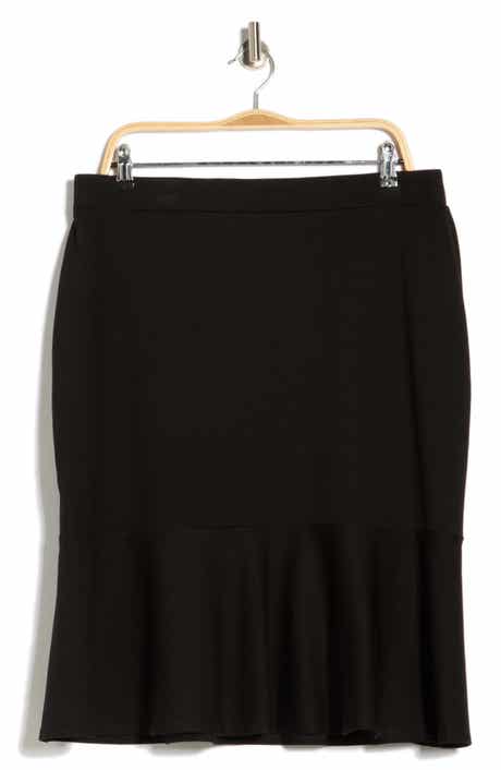 KASPER Flounce Hem Pull-On Skirt