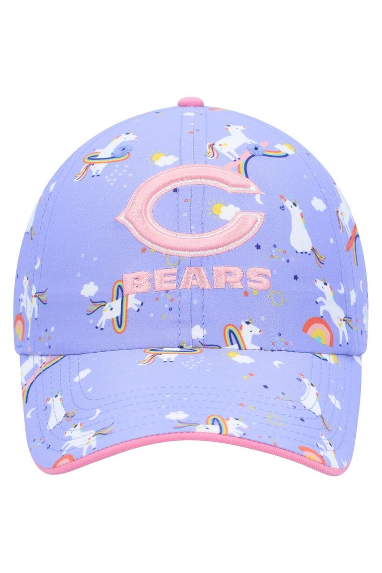 Girls Preschool '47 Purple Chicago Bears Unicorn Clean Up Adjustable Hat, Alternate, color, Purple