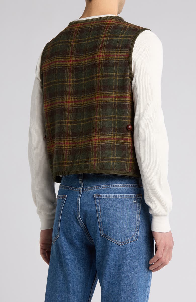 Elwood Plaid Felted Wool Blend Hunter's Vest, Alternate, color,