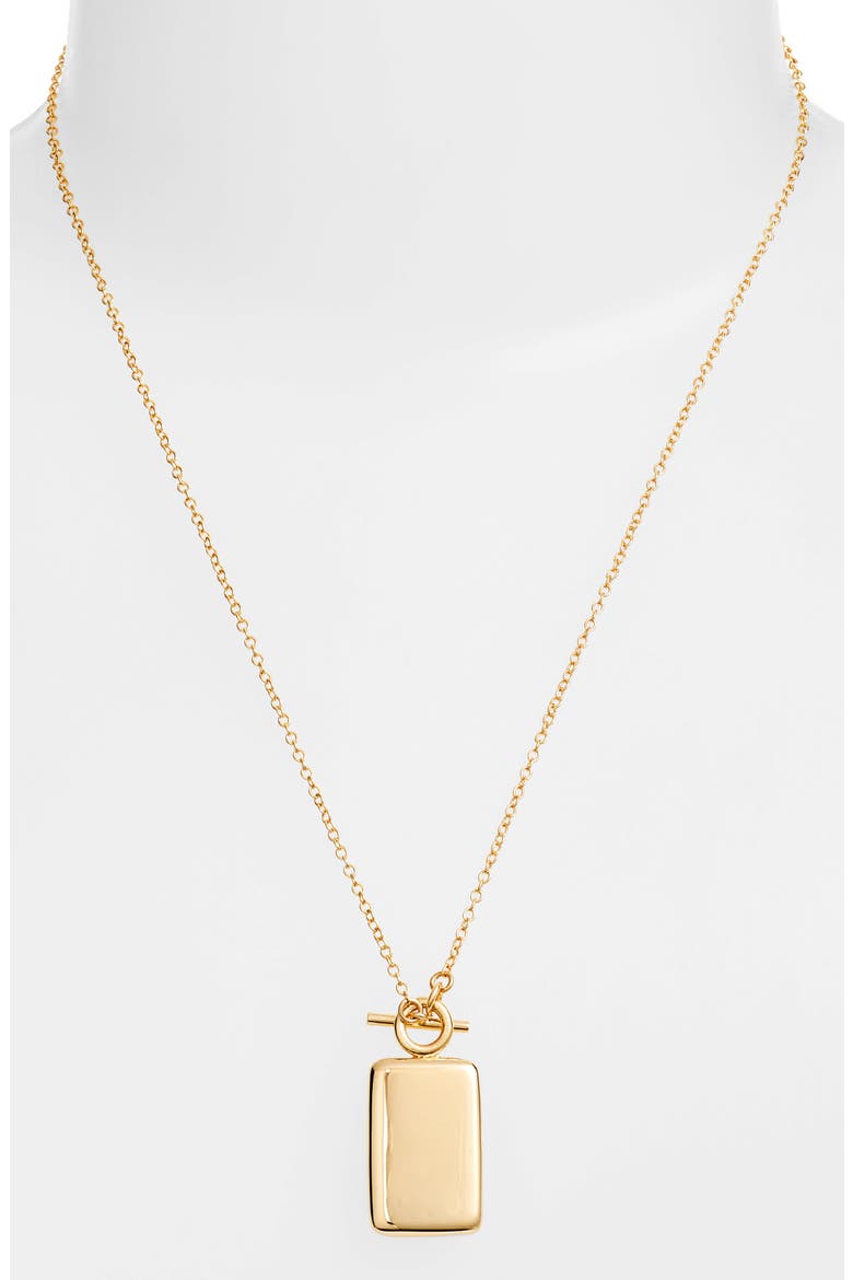 Rectangle Medallion Necklace, Alternate, color, GOLD