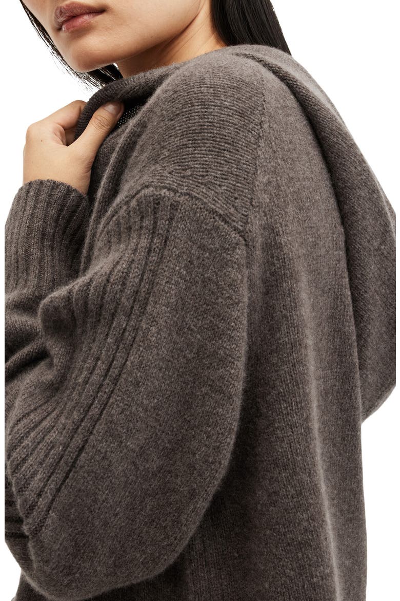Ines Cashmere & Wool Hooded Sweater, Alternate, color, MOCCA BROWN
