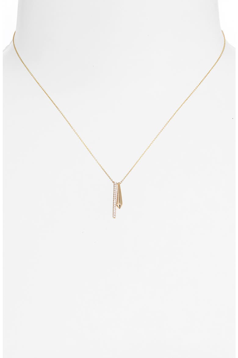 Dana Rebecca Reese Brooklyn Knife Edge Diamond Pendant Necklace, Alternate, color, YELLOW GOLD