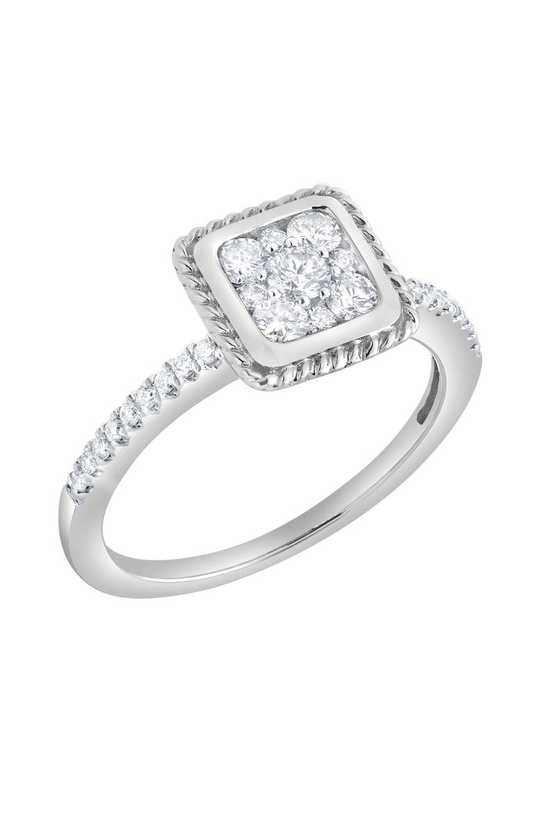 Caelina 0.50 Ct 10K Gold Diamond Ring, Alternate, color, 10K White Gold