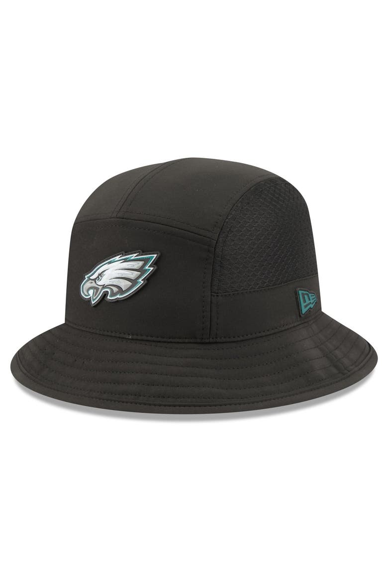 Men's New Era Black Philadelphia Eagles 2026 Sideline Bucket Hat, Main, color, Black