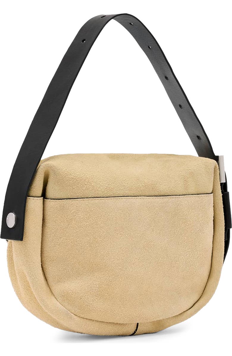 AllSaints Mini Noemie Suede Shoulder Bag, Alternate, color, Sahara White