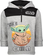 Star Wars The Mandalorian Baby Yoda Half Zip Hoodie