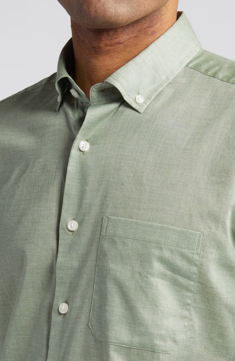 Scott Barber Heathered Chambray Button-Down Shirt, Alternate, color, 