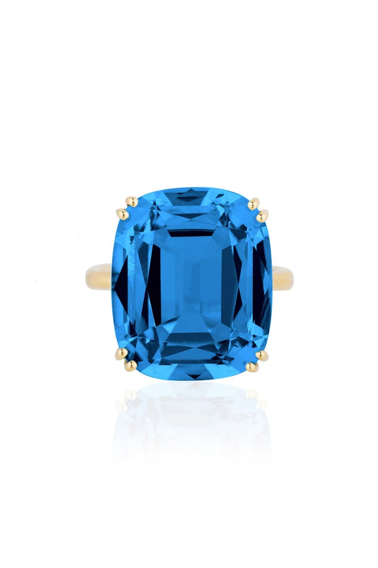 Gossip Cushion Cut Cocktail Ring, Alternate, color, LONDON BLUE TOPAZ