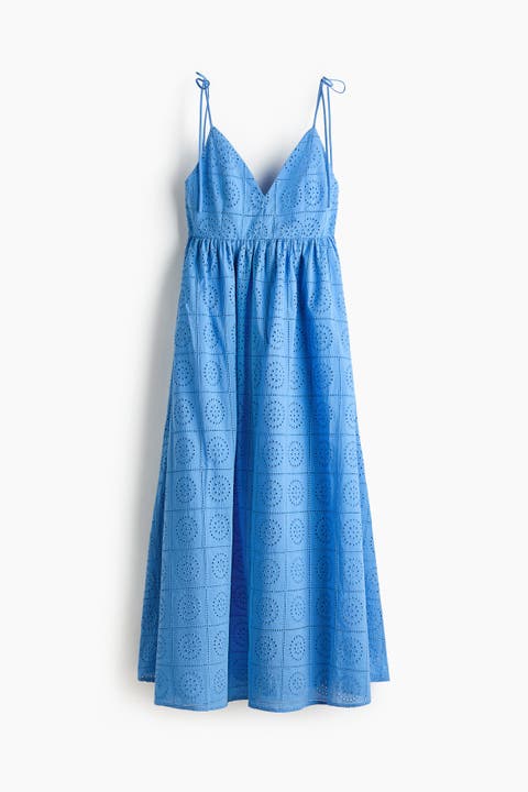 Tie-strap Broderie Anglaise Dress
