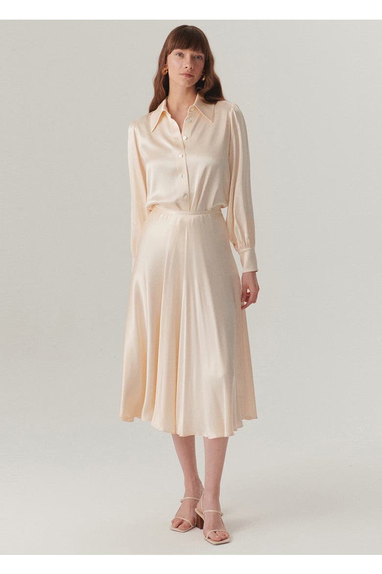 Kehlani Midi Skirt, Alternate, color, ECRU