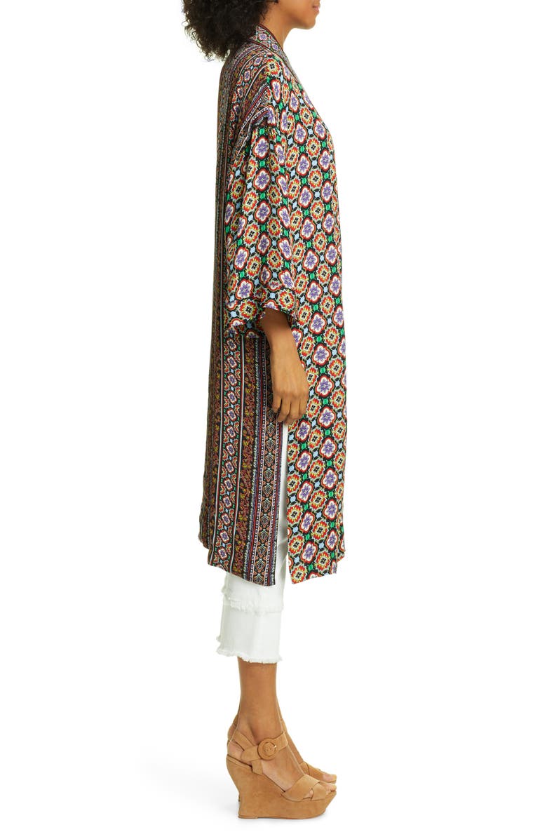 Alice + Olivia Lynn Print Mid-Length Kimono, Alternate, color, 