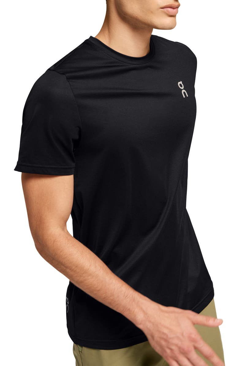 On Core-T Running T-Shirt, Alternate, color, Black