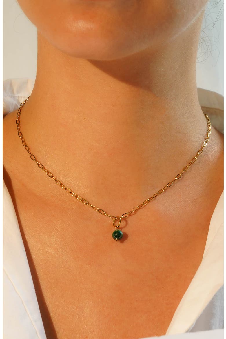 Malachite Charm, Alternate, color, GOLD