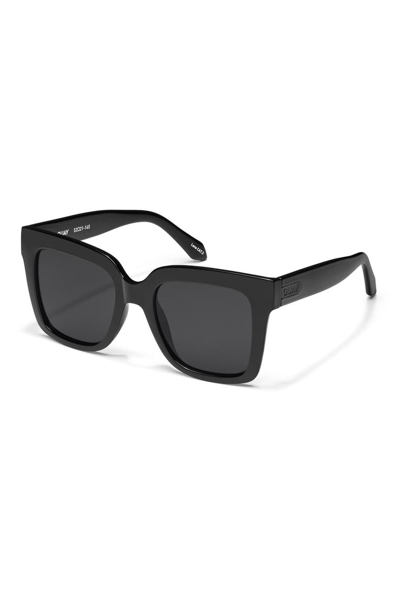Icy 52mm Gradient Square Sunglasses, Alternate, color, BLACK/ BLACK