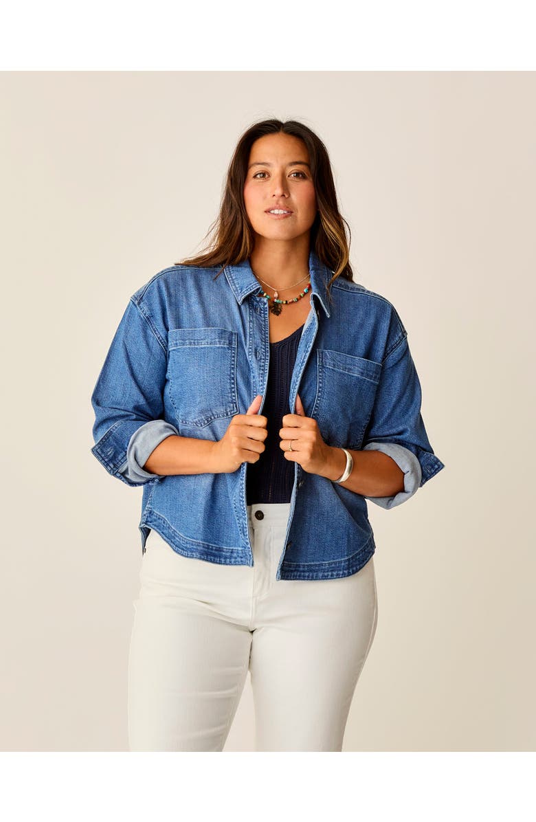 Carve Designs Flora Denim Shacket, Alternate, color, Magnolia