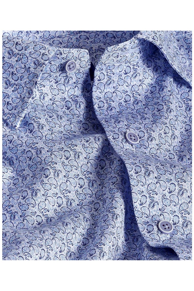 Paisley Print Sport Shirt, Alternate, color, WHITE/ SKY