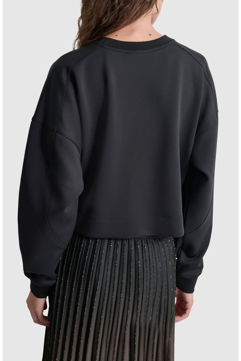 Varsity Logo Sweatshirt, Alternate, color, BLACK/BLACK