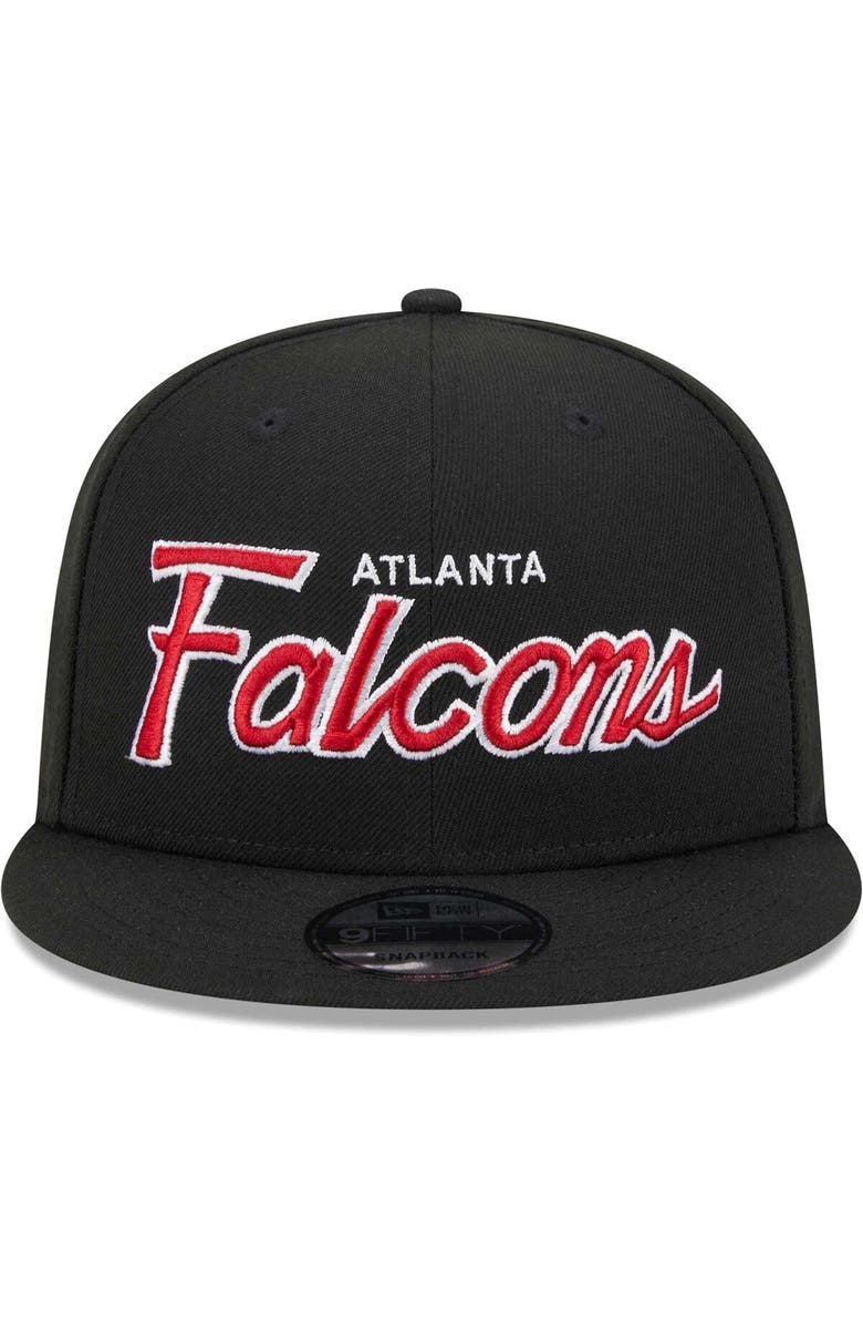 New Era Men's New Era Black Atlanta Falcons Main Script 9FIFTY Snapback Hat, Alternate, color, Black