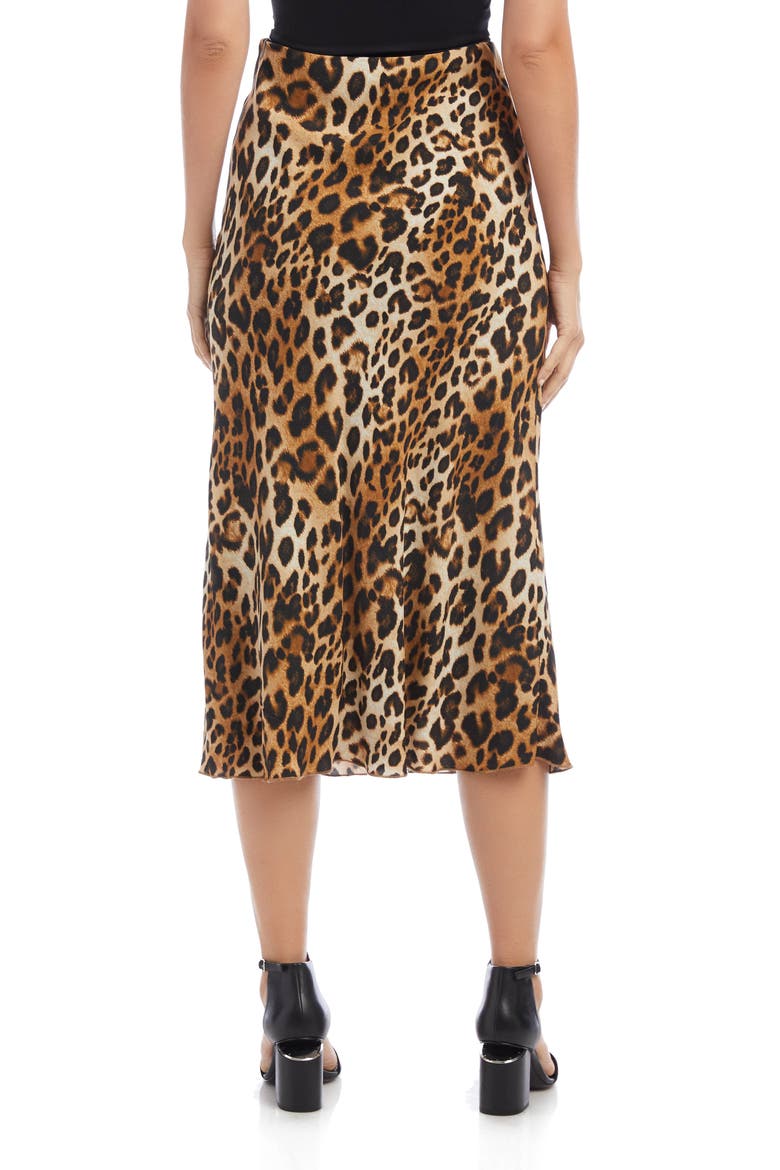 Leopard Print Bias Cut Skirt, Alternate, color, LEO