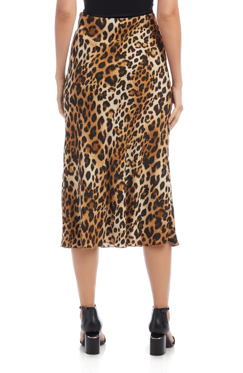 Karen Kane Leopard Print Bias Cut Skirt, Alternate, color,